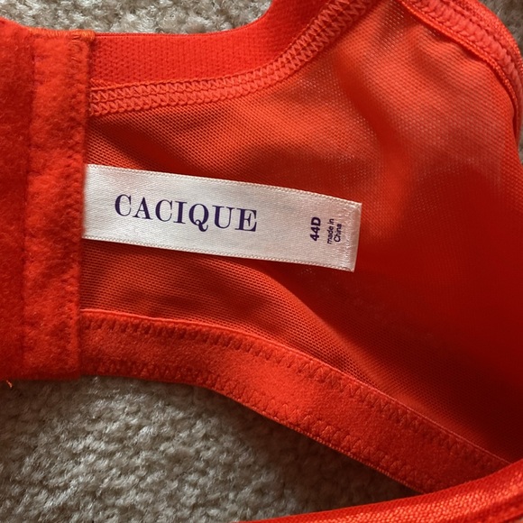 Cacique 44D orange underwire lace bra - Picture 7 of 12